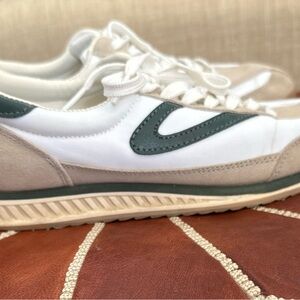 Tretorn White and Dark Green Sneakers
